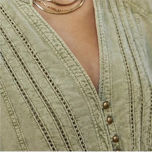 Anthropologie pilcro corduroy tunic dress XS moss green - Picture 2 of 11